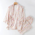 Two-Piece Set Women Home Clothes Cotton Trouser Suits Women Spring Autumn New Sleepwear Floral Pajama Female Homewear