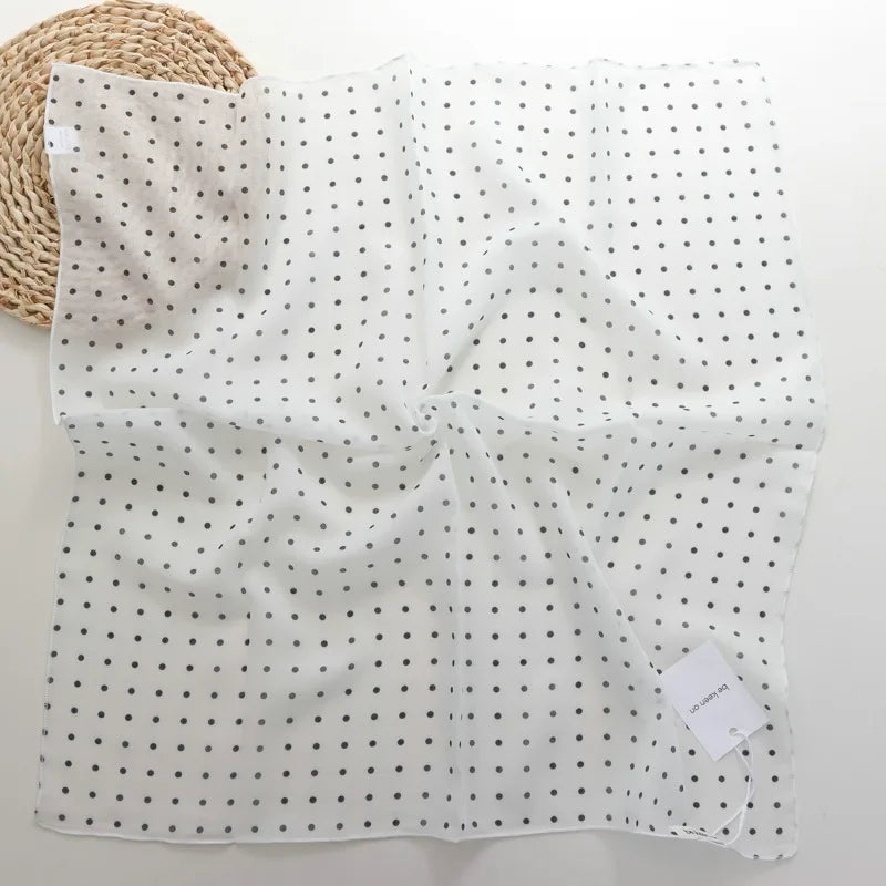 Soft Cotton and Linen Hair Band Silk Scarf Small Square Towel Women's Thin Scarf Arm Bag Decorative Neck Scarf Headscarf