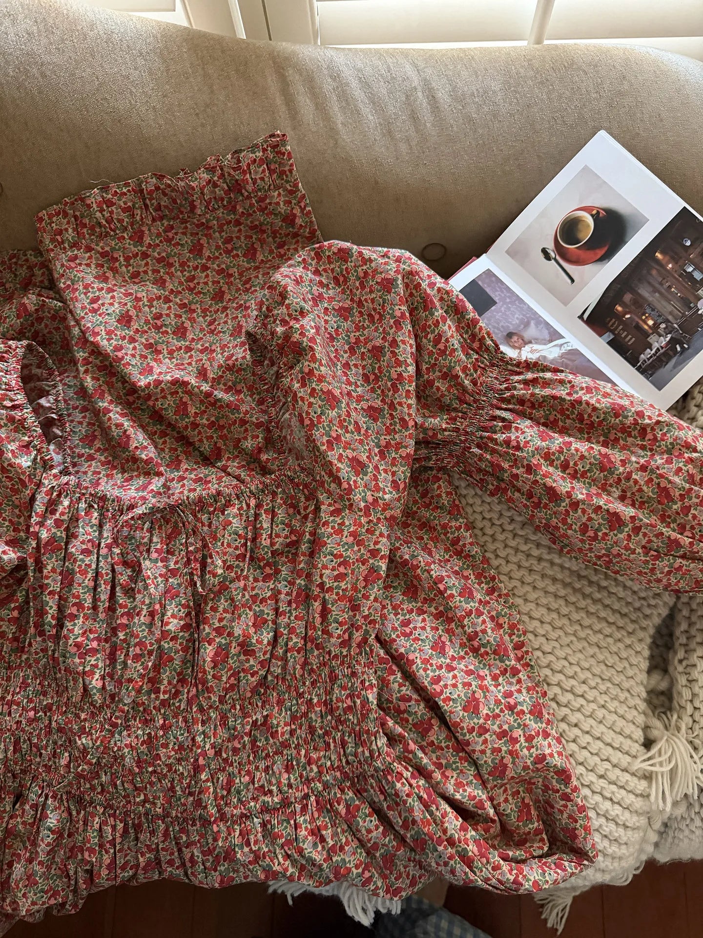 100% Pure Cotton Nightgown Women 2026 New Arrival Spring Summer Vintage Retro Floral Printing Lengthened Nightdress Loungewear