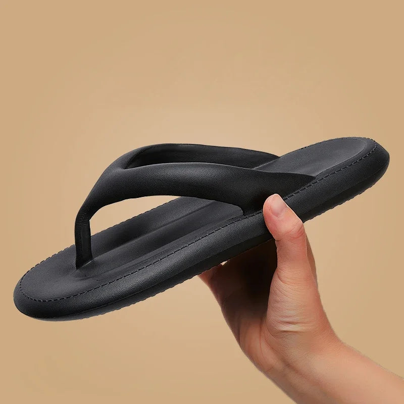Ladies' Flip Flops For Women Cozy Slides Soft Sea Beach Sandals Slippers Indoor Home Women's Shoes Solid Color
