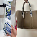 New 2025 simulated silk wrapped bag strap bag handle silk scarf tied bag ribbon decorative small streamer