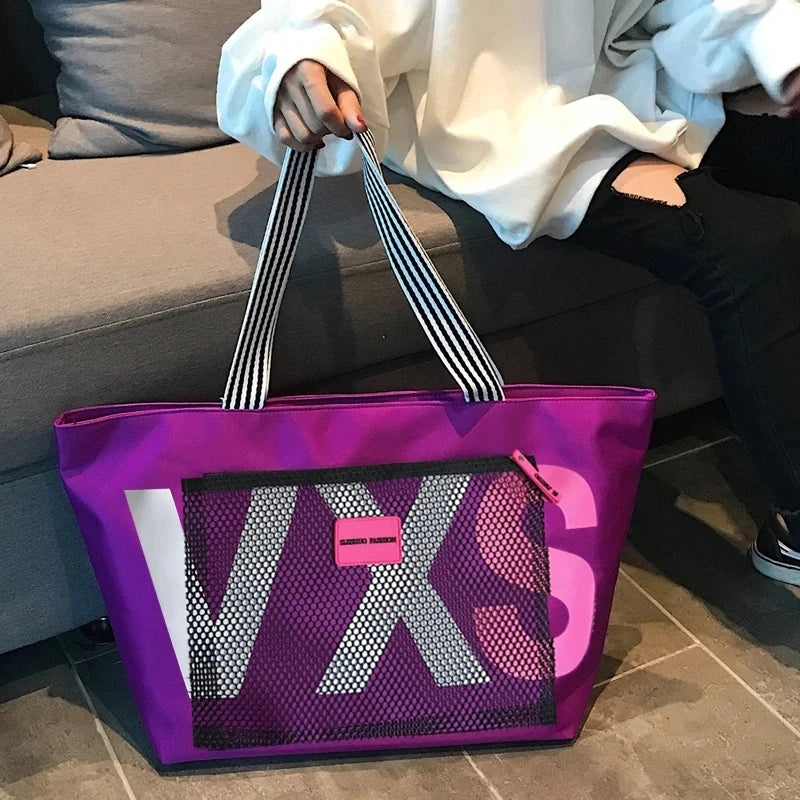 aliwood 2022 New Arrivals Letter Women Shoulder Bags Trendy Waterproof Tote Beach Bag Large Capacity Female Travel Shopping bags