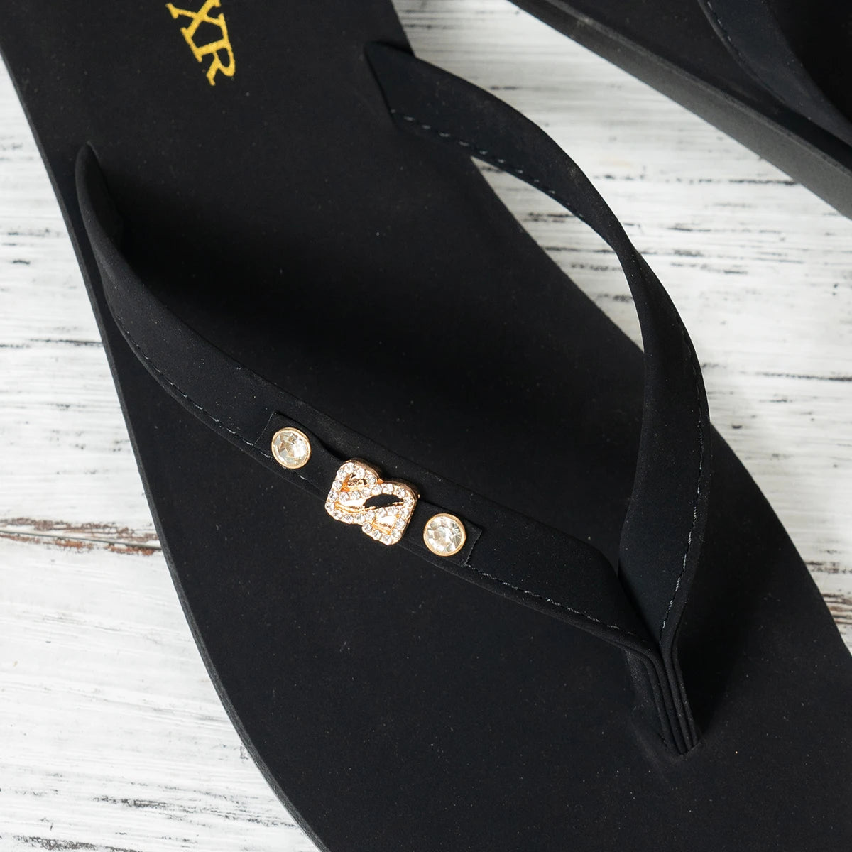Women's Thong Slippers with Crystal And S Embellishments Comfortable Lightweight for Summer Beach Home Casual Fashionable