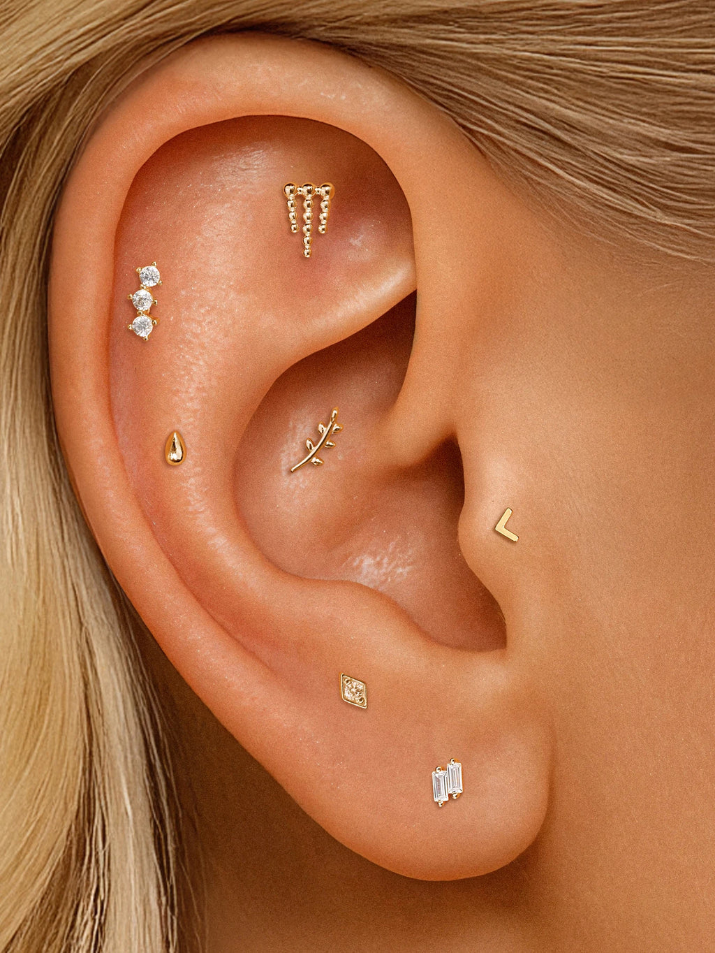 AIDE Heart Round Ball Flat Helix Piercing Earring 925 Sterling Silver Ear Studs Geometric Zircon Exquisite Trinket Studs Aretes