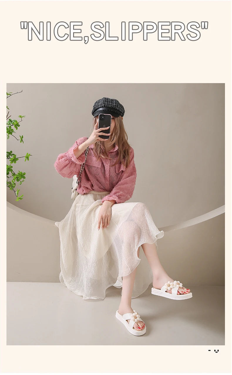 2025 Summer Women's Fashion Slippers - Thick Soled Non-slip Wear-resistant for Indoor & Outdoor
