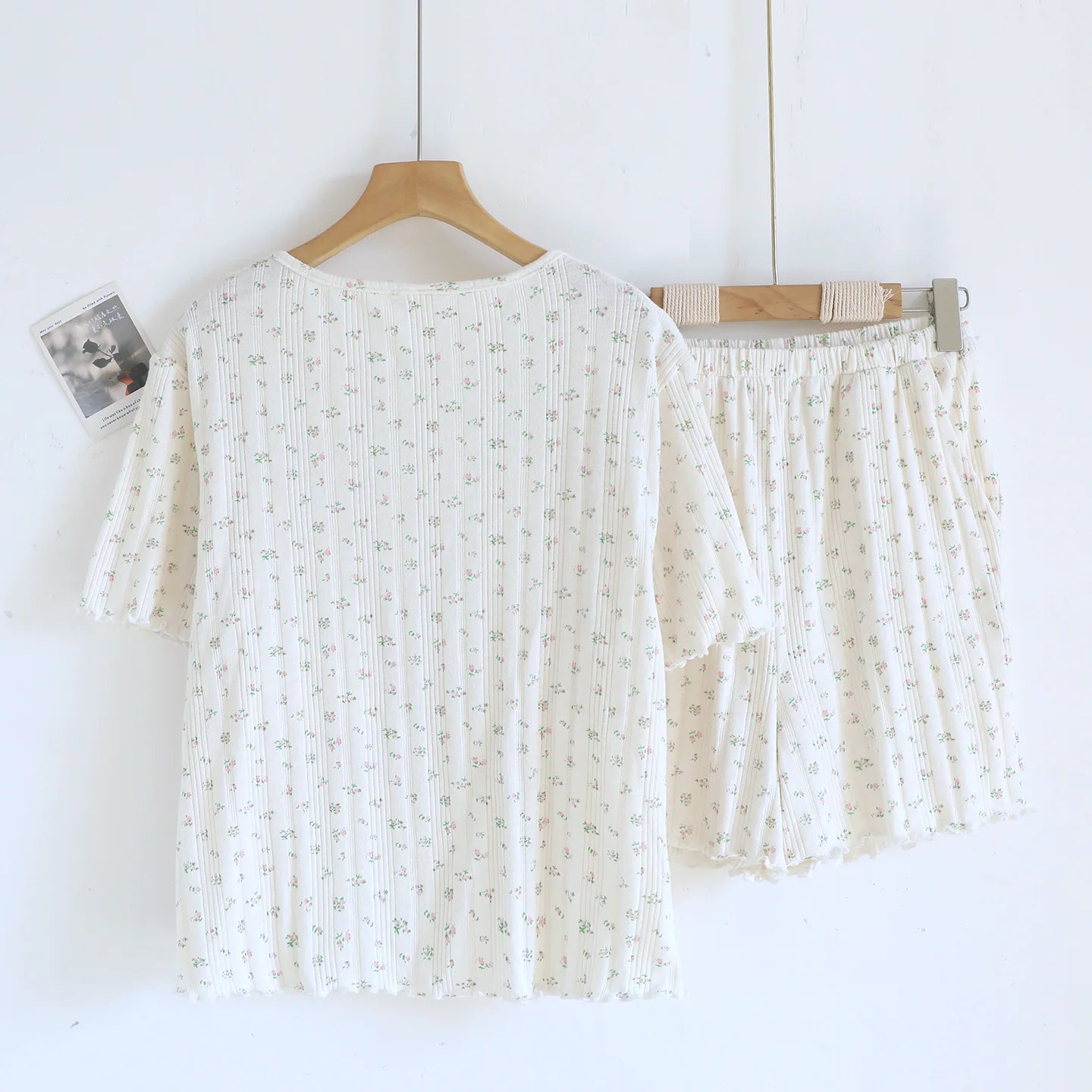 Summer Suit Short Sleeve Sleepwear Women's Cotton Floral Pyjamas Women Pajama Sets Two-Piece Nightwear Pijama Home Clothes