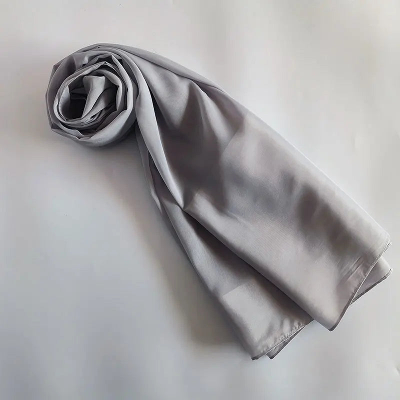 70x180cm Lightweight Chiffon Scarf with Border - Breathable Long Shawl, Women's Wrap, Dust & Sun Protection
