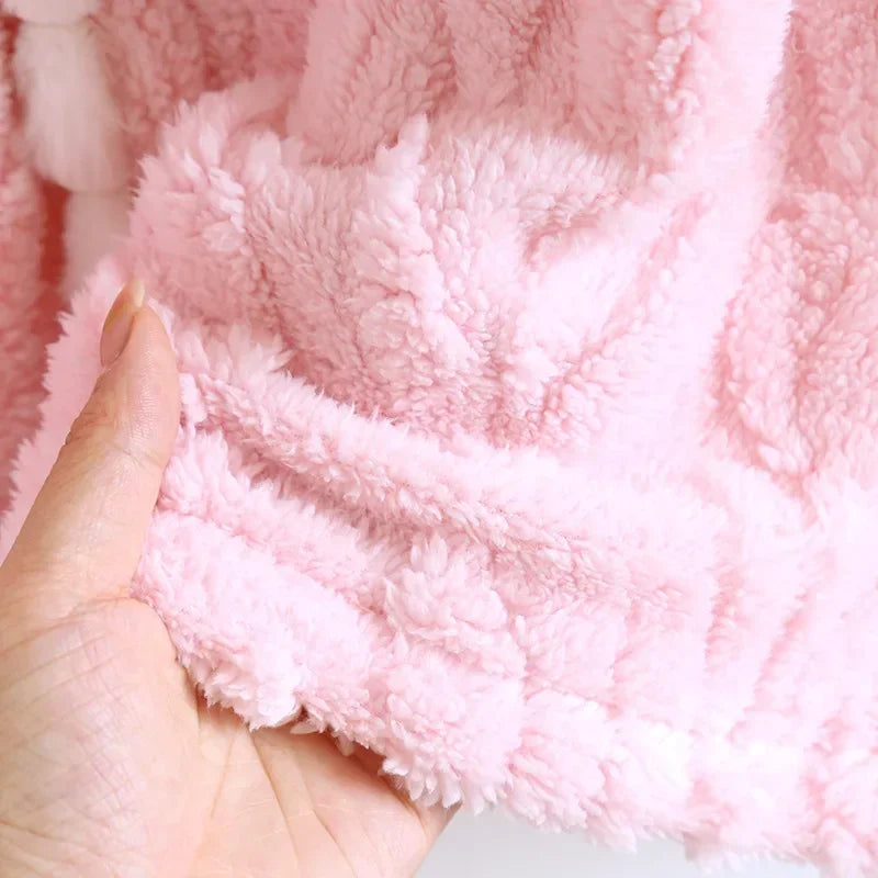 2026 New Autumn/Winter Women's Flannel Sleeping Skirt Long Sleeve Thickened Warm Long Style Loose Sleeper Robe Home Clothing