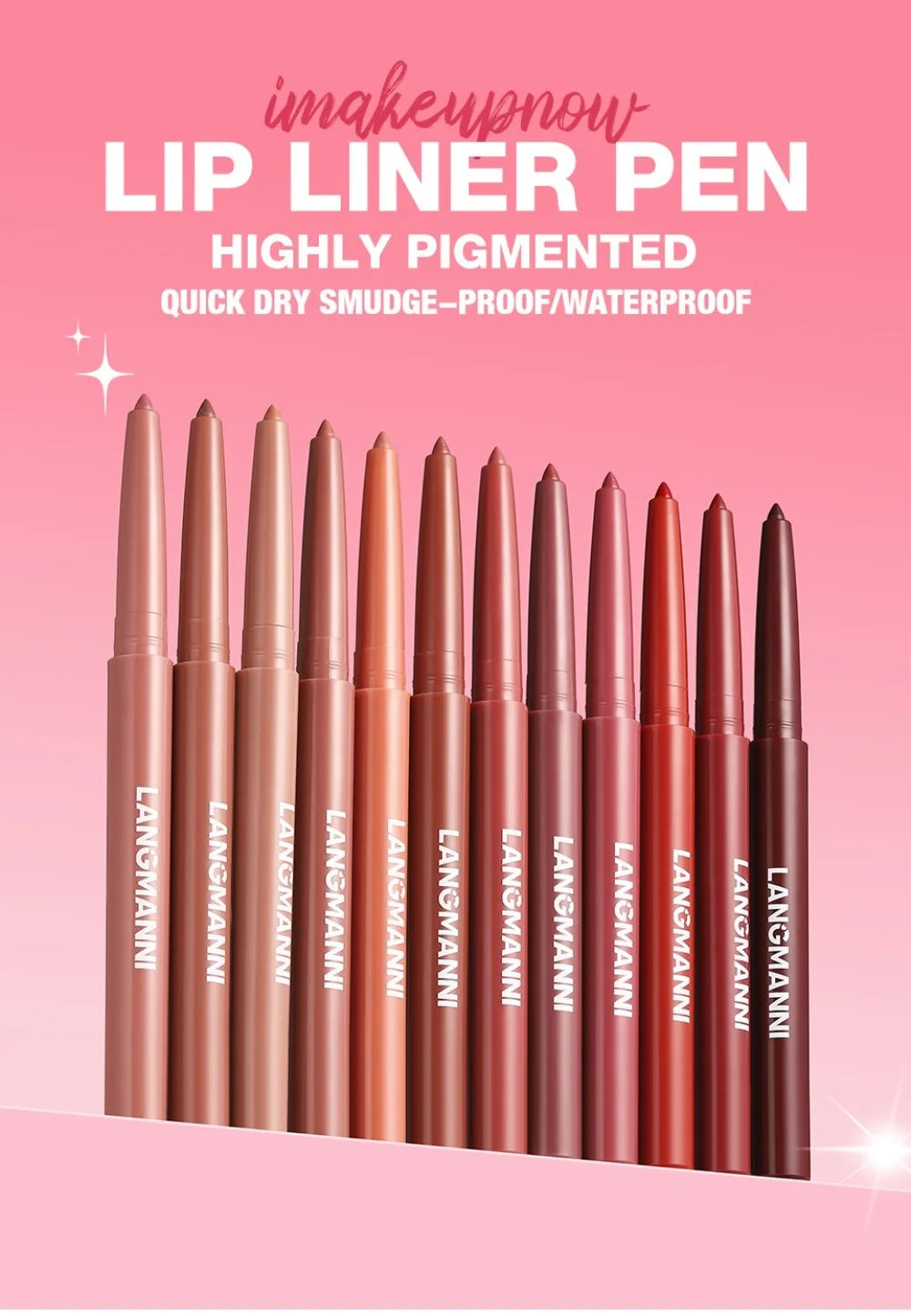 New Rotary Lip Liner 12 Colors Lipstick Pencil Waterproof Long-lasting Matte Lipsticks Non-stick Cup Nude Lips Contour Makeup