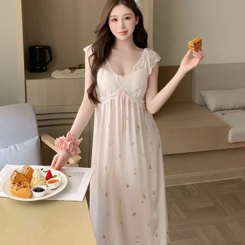 Women's Clothing Sexy Women Night Wear Female Sleepwear Woman Nightgowns Women's Nightgown Seductive Sexy Sleeping Sweaters Home