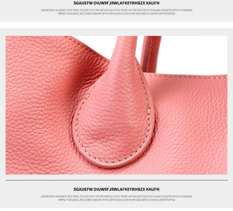 Roomy Women Bag Genuine Leather Handbag Luxury Cowhide Casual Tote Thick Real Natural Leather Bucket Shopper Daily Bag Big Purse