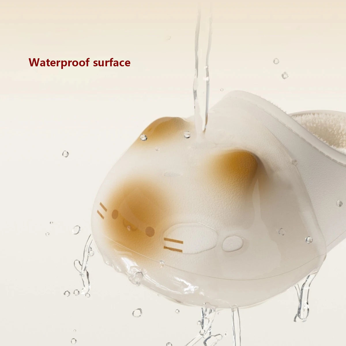 Newest 2025 waterpoof eva cat slippers with paw bottom outdoor garden fur clogs women's home slippers
