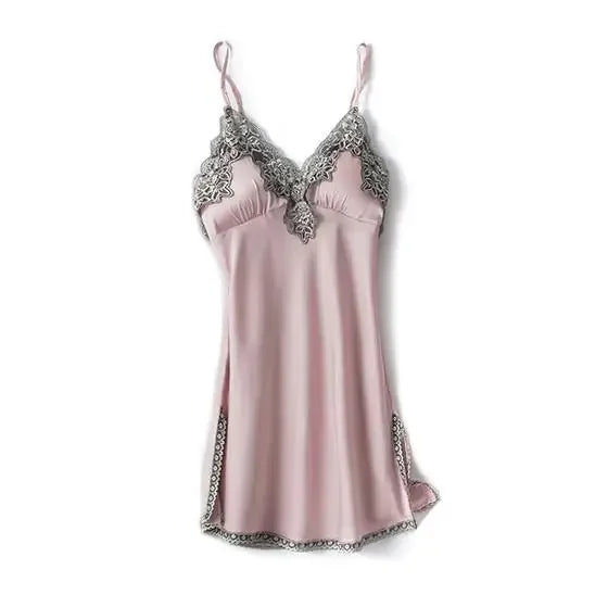 Pink Women Rayon 5PCS Robe Gown Sets Sexy Lace Floral Trim Bride Dressing Sleep Suit Loose Lingerie Pajamas Set Kimono Nightgown