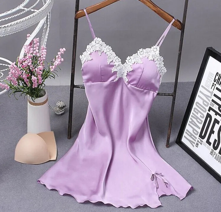 Sexy Spaghetti Strap V-Neck Nightdress Women Nightie Summer Loose Cotton Nightgown Female Cute Print Sleep Dress Light Sleepwear