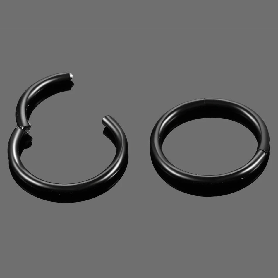 1PC Hinged Segment Nose Hoop Rings Women Surgical Steel Nose Rings Septum Clicker Ring Ear Daith Hoop Earring Piercing Jewelry
