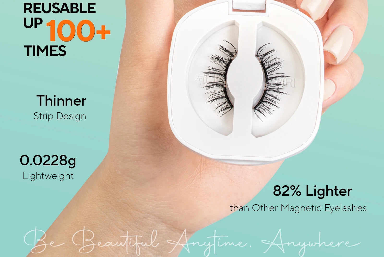 VYRILA Soft Magnetic Eyelashes No Glue Needed Reusable Natural Look 3D Lashes Easy Apply Soft Magnetic Lashes Kit for Eye Makeup