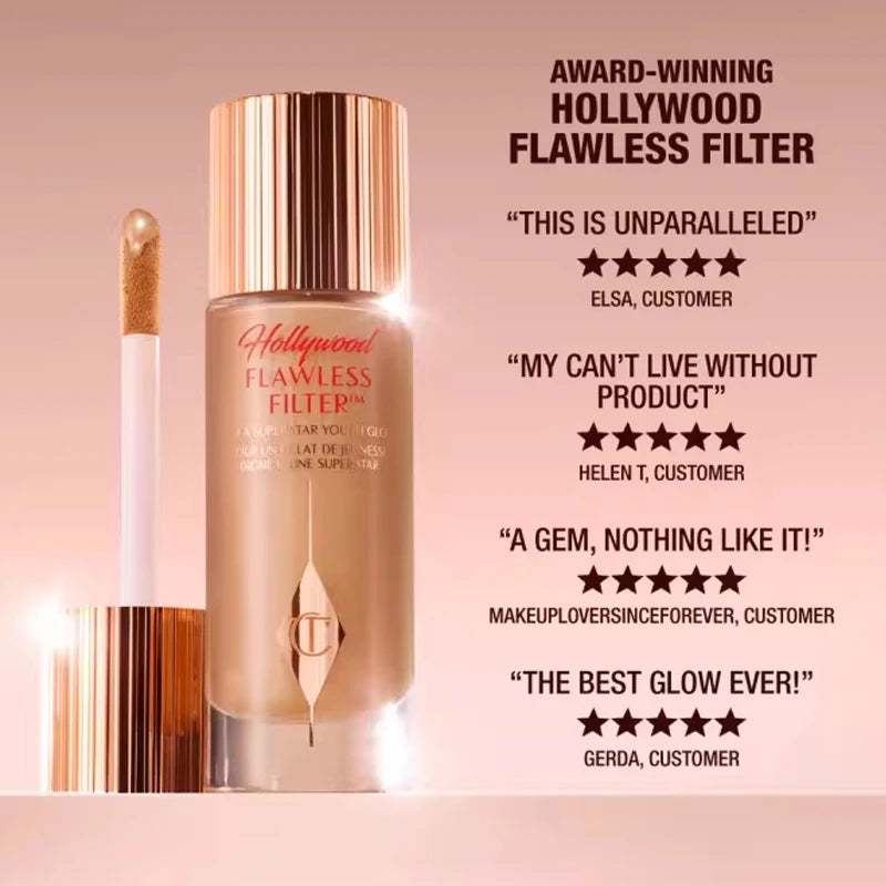 Charlotte Tilbury CT 5Colors Starlight Beauty Liquid Concealer Highlighter Facial Spot Concealer Foundation Skin-friendly Makeup