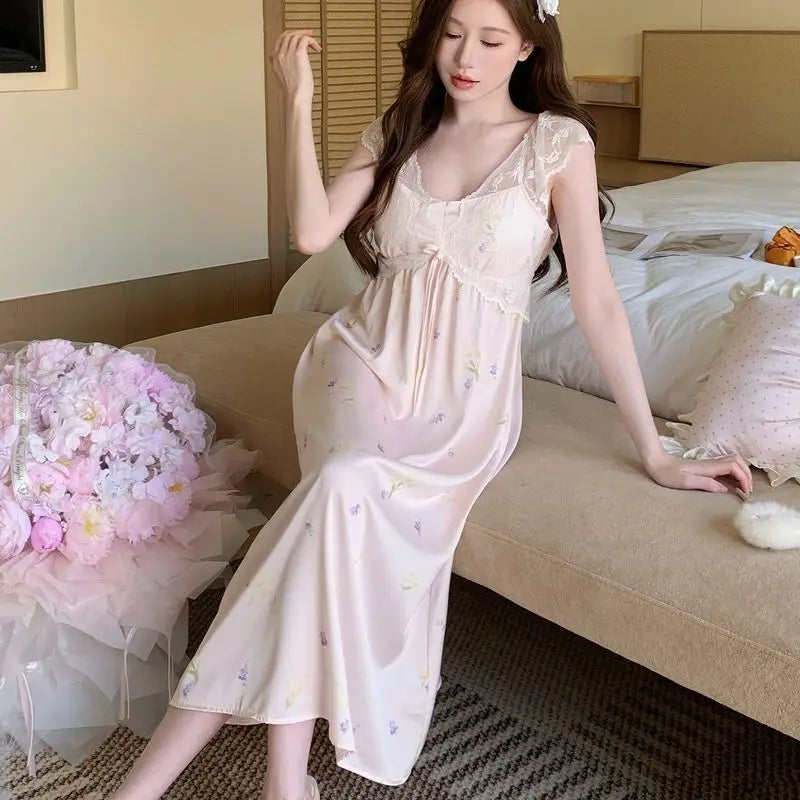 Women's Clothing Sexy Women Night Wear Female Sleepwear Woman Nightgowns Women's Nightgown Seductive Sexy Sleeping Sweaters Home