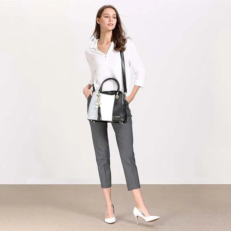 Pomelo Best Women's Handbag Star Accessories Shoulder Bag in Beautiful Colour Combination with Multiple Inner Pocketsder Bag