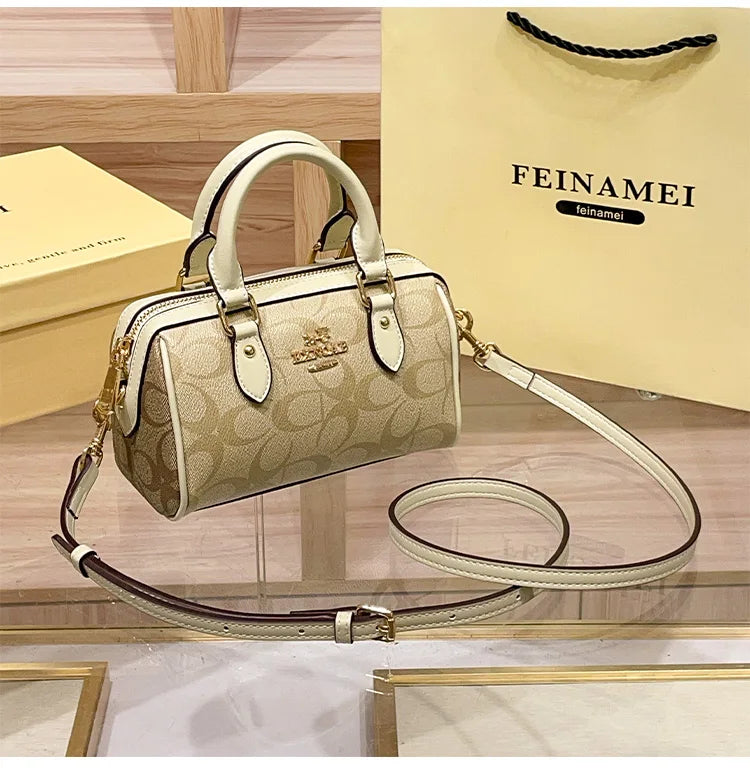 Light luxury brand Boston handbag women's 2026 autumn and winter new crossbody bag retro high-end single shoulder handbag
