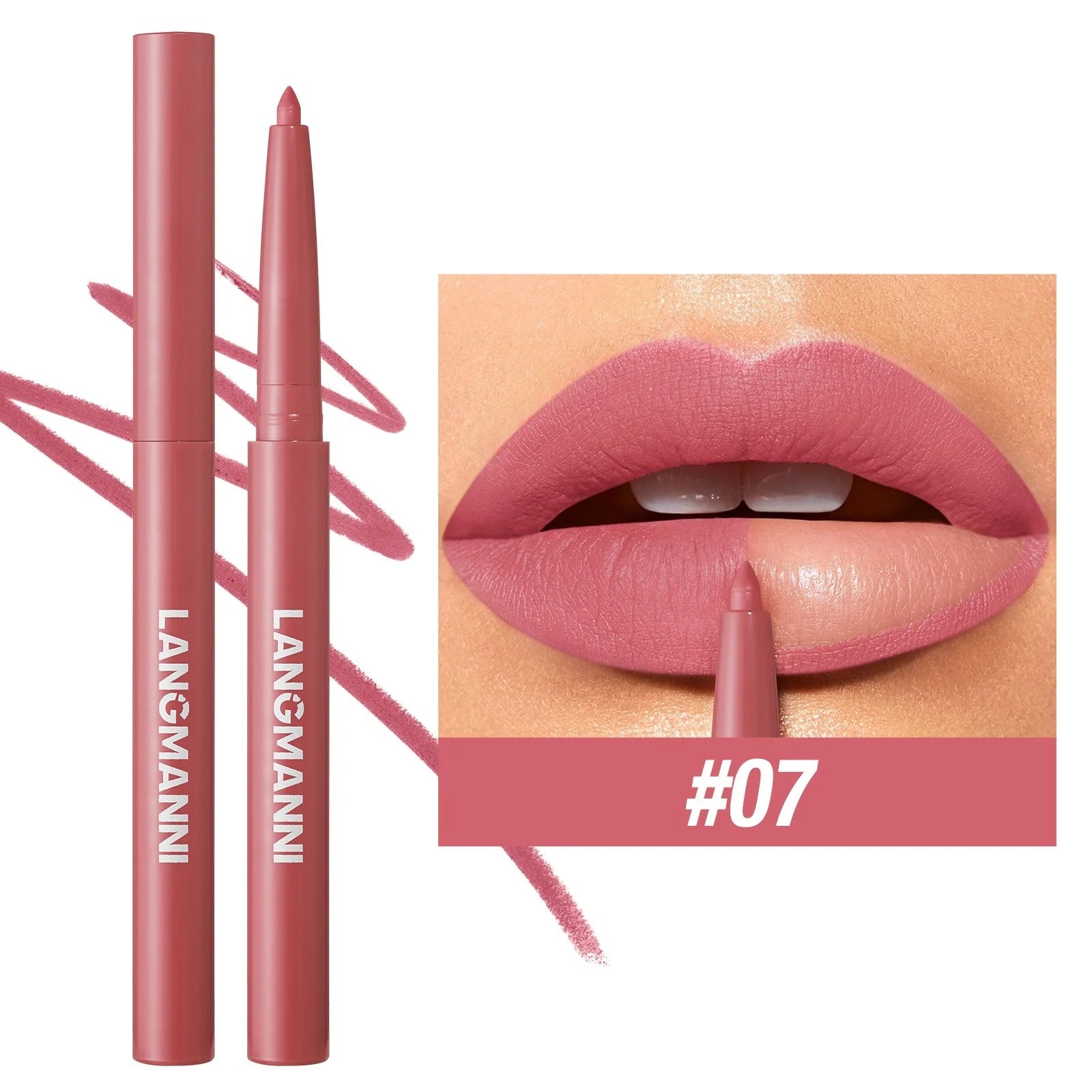 New Rotary Lip Liner 12 Colors Lipstick Pencil Waterproof Long-lasting Matte Lipsticks Non-stick Cup Nude Lips Contour Makeup