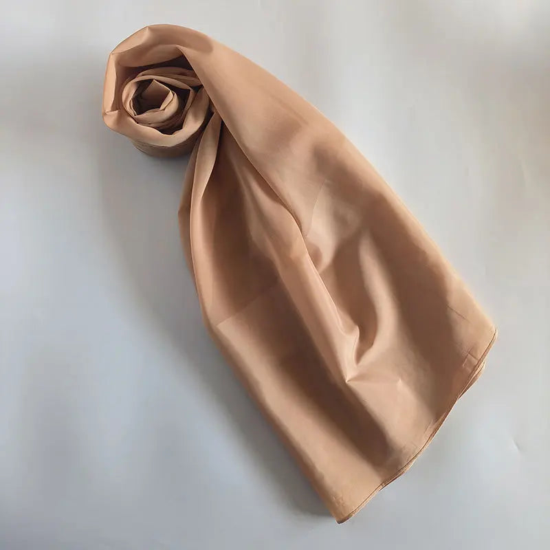 70x180cm Lightweight Chiffon Scarf with Border - Breathable Long Shawl, Women's Wrap, Dust & Sun Protection