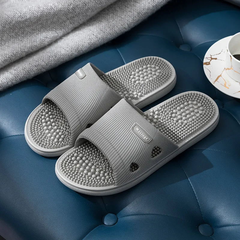 Women Men Massage Home Slippers Couple Shoes Summer Sandals House Soft Non Slip Wear Resistant Slides Indoor Bathroom Flip Flops