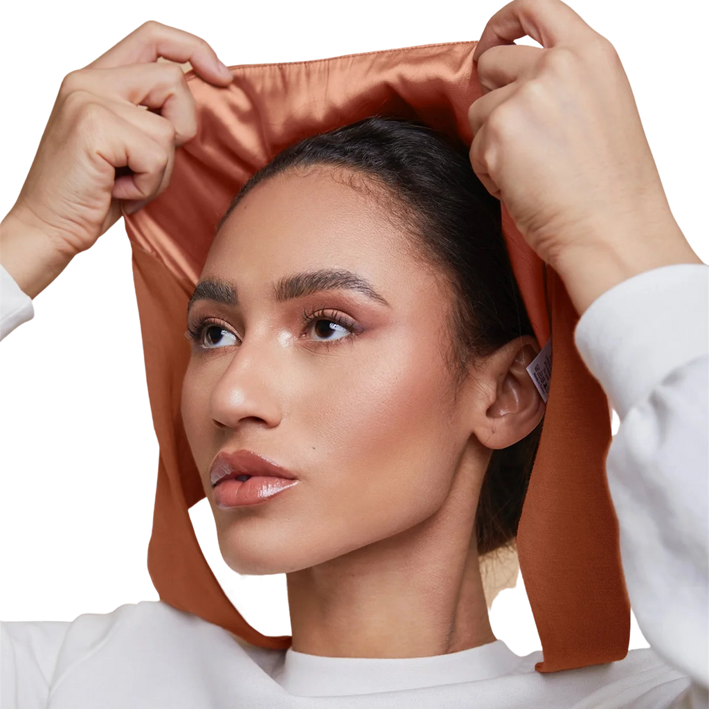 Double Layer Modal Satin Hijab Cap Islam Undercap with Tie Bonnet Instant Hijabs for Women Turkish Scarves Muslim Turban Bandana