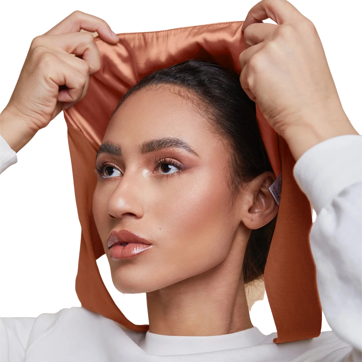 Double Layer Modal Satin Hijab Cap Islam Undercap with Tie Bonnet Instant Hijabs for Women Turkish Scarves Muslim Turban Bandana