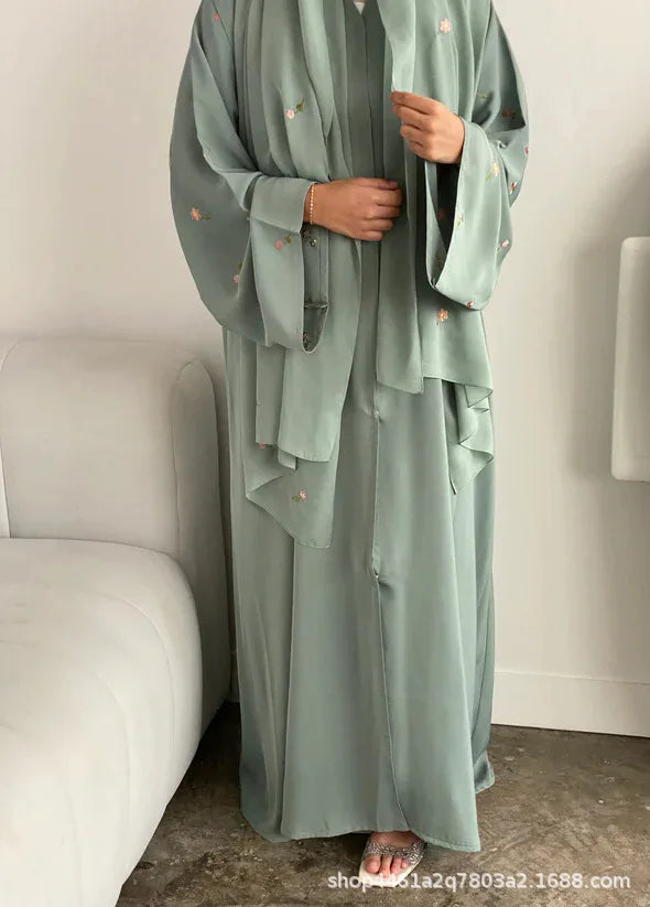 Eid Women Dress Abaya Hijab Muslim Jalabiya Ramadan Embroidery Vestidos Islam Party Dresses Long Robe Morocco Dubai Kaftan