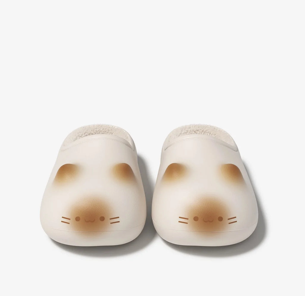 Newest 2025 waterpoof eva cat slippers with paw bottom outdoor garden fur clogs women's home slippers