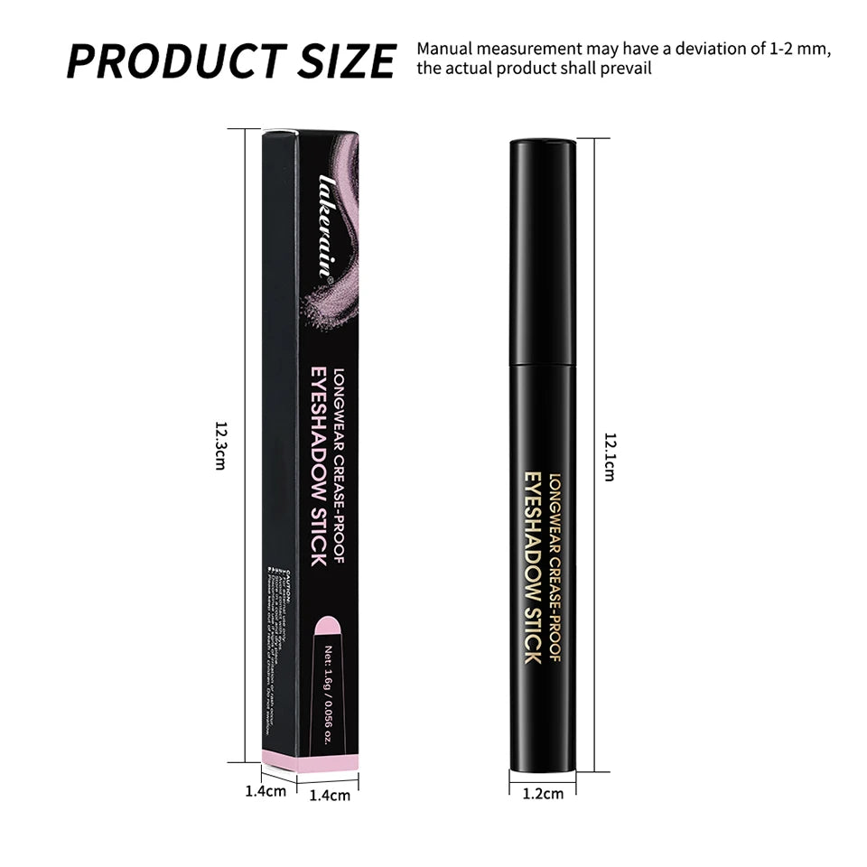 12 Colors Eyeshadow Pencil Stick Shimmer And Matte Waterproof Metallic Glitter Eye Shadow Highlighter Pencil Eyeshadow Cosmetics
