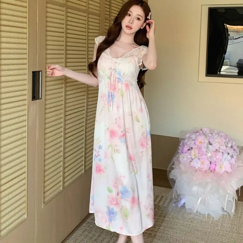 Women's Clothing Sexy Women Night Wear Female Sleepwear Woman Nightgowns Women's Nightgown Seductive Sexy Sleeping Sweaters Home