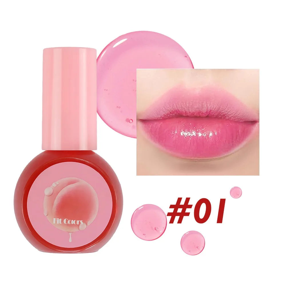 Fruit Juice Water Lip Gloss Liquid Long Lasting Blush Tint Makeup for Cheek Blusher Eyeshadow Matte Rouge 3-in-1 Dyed Cosmetics