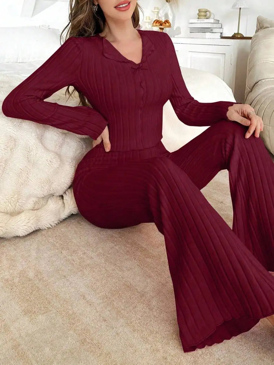 Winter Sleepwear Women's Pajamas Set Pajama Sets Sleepwear for Sleeping Sexy Women's Lingerie Woman Trousers Home Clothes Warm
