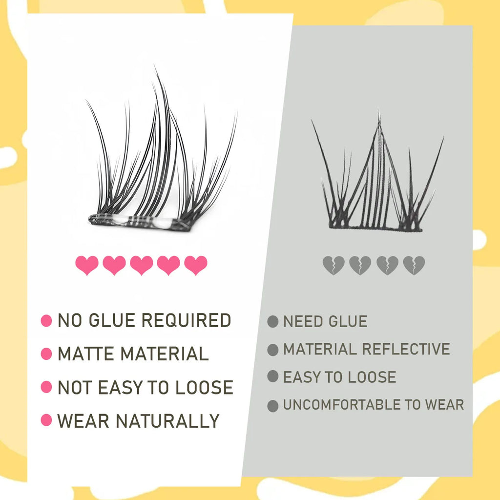 No Glue Required Fake Eyelashes Flower Sea 8 Rows Cluster False Eyelashes Diy Eyelash Natural Lashes Extension Makeup Products