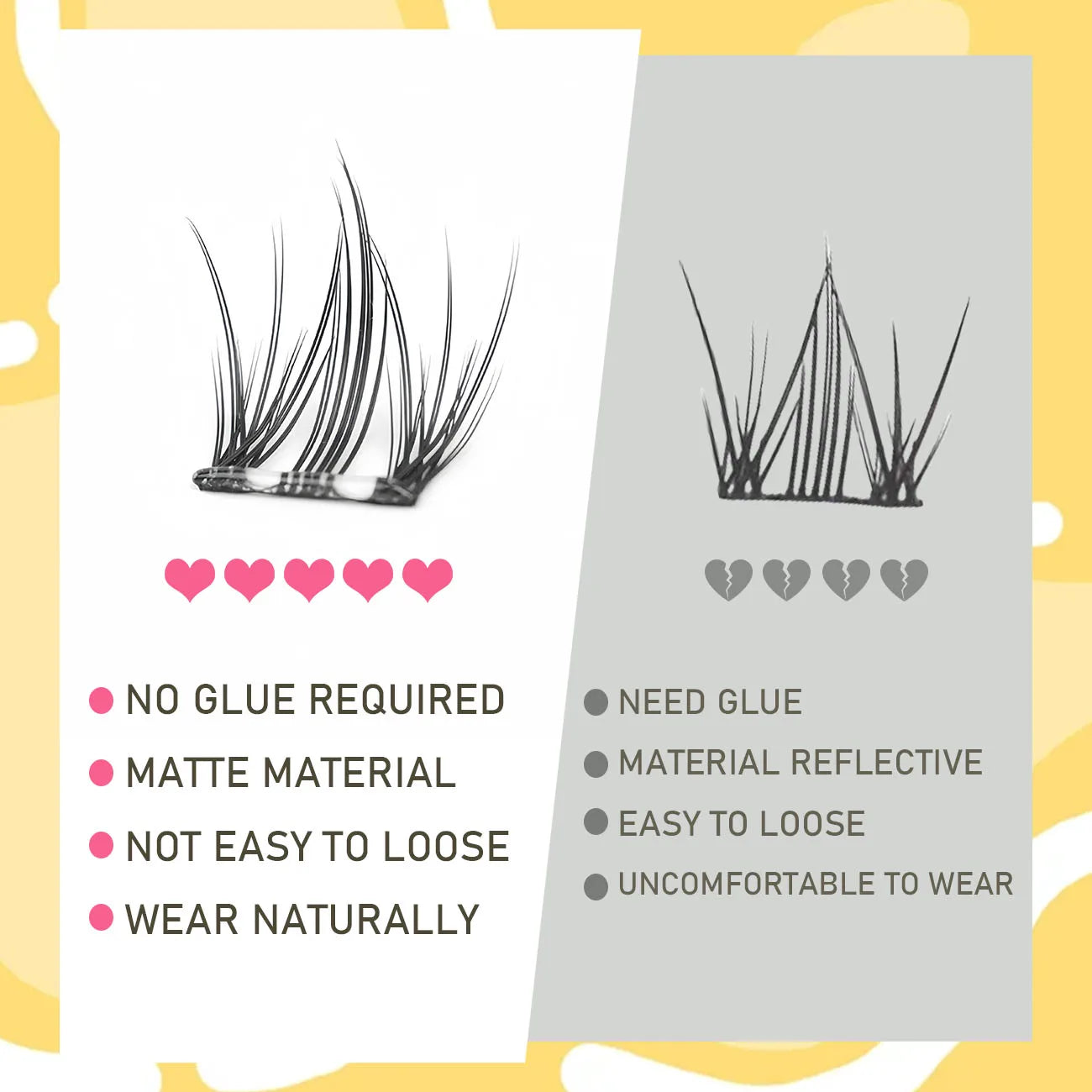 No Glue Required Fake Eyelashes Flower Sea 8 Rows Cluster False Eyelashes Diy Eyelash Natural Lashes Extension Makeup Products