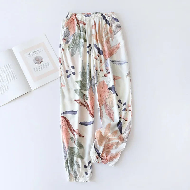 summer news pijama mujer thin section short-sleeved shorts large floral print pajamas home service ladies pajamas for women