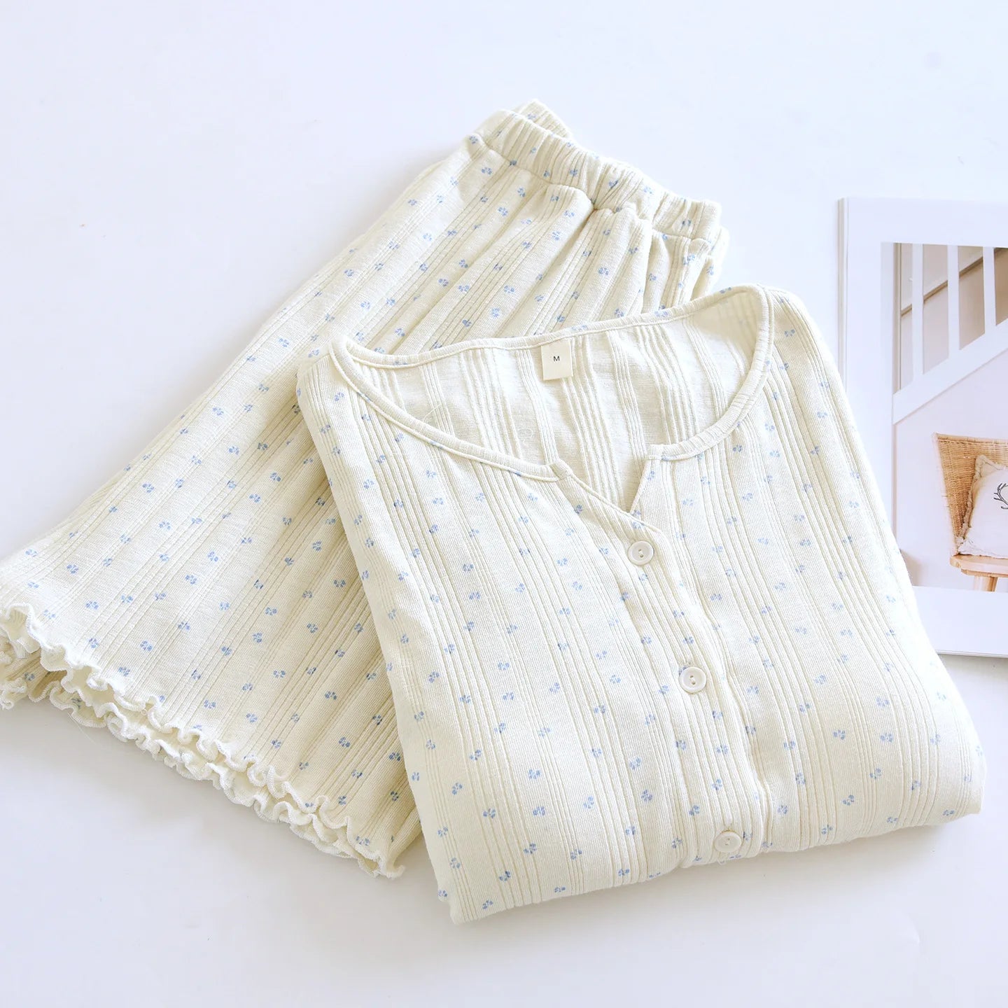 Summer Suit Short Sleeve Sleepwear Women's Cotton Floral Pyjamas Women Pajama Sets Two-Piece Nightwear Pijama Home Clothes
