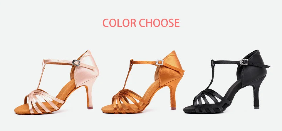 Latin Dance Shoes For Women Dancing Shoes Ladies Ballroom Tango Modern Shoes Standard Salsa Practice Training Heels 5/7.5/8.5cm