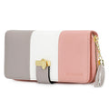 Latest model Fashion Zipper Wallets Womens large capacity Purses Handbags Coin Purse 9 Cards Holder PU Leather Billfold Wallet