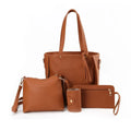 4Pcs/set Crossbody Bags Women Bag Set Pattern Leather Shoulder Bags Purse Ladies PU Crossbody Bag