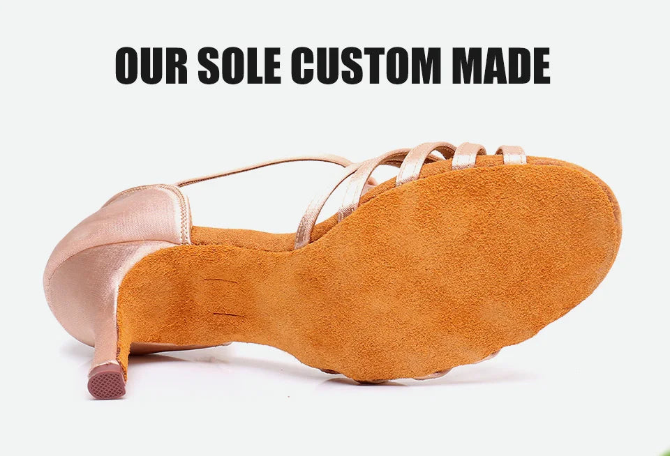 Latin Dance Shoes For Women Dancing Shoes Ladies Ballroom Tango Modern Shoes Standard Salsa Practice Training Heels 5/7.5/8.5cm