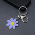 Cute Daisy Flower Pendant Keychains Flowers Charms Key Holder Home Decor Key Ring For Women Girls Handbag Accessories Gifts