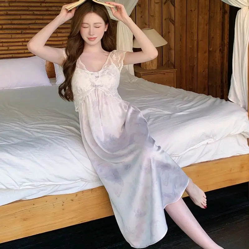 Women's Clothing Sexy Women Night Wear Female Sleepwear Woman Nightgowns Women's Nightgown Seductive Sexy Sleeping Sweaters Home