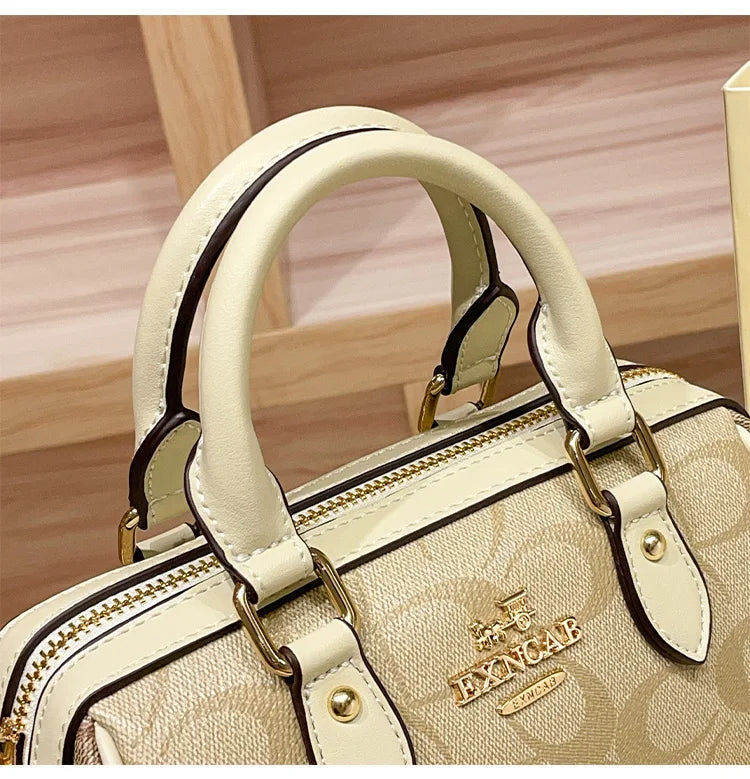 Light luxury brand Boston handbag women's 2026 autumn and winter new crossbody bag retro high-end single shoulder handbag