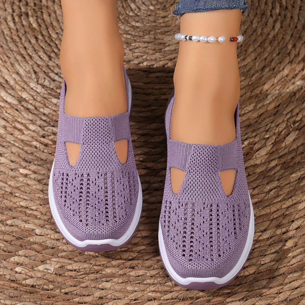 Women's casual sports shoes with breathable mesh, fashionable and versatile, soft soles, comfortable and casual