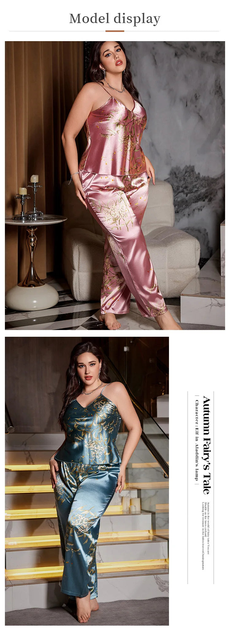 Large Size Female Long Robe Pajamas Four-Piece Set Sleepwear Sexy Lingerie Print Floral Bathrobe Pijamas Suit Loose Homewear 5XL