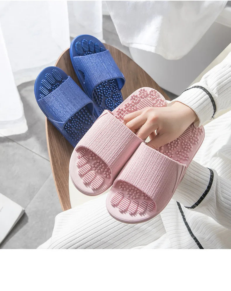 Women Men Massage Home Slippers Couple Shoes Summer Sandals House Soft Non Slip Wear Resistant Slides Indoor Bathroom Flip Flops