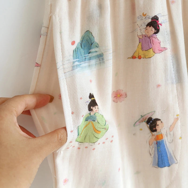 Floral Print Sleepwear Woman Nightwear Cotton Pajamas Set Long Sleeve Home Wear Pyjamas 2025 Spring New Two-piece Set Loungewear